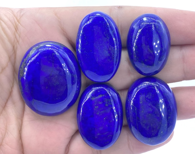 65 Grams Beautiful Blue Lapis Lazuli Oval Shape Cabochons