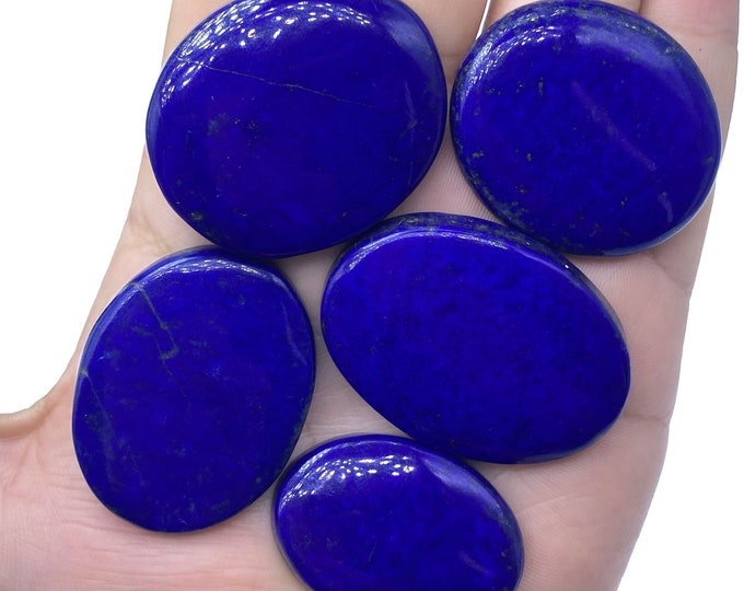116 Grams Beautiful Blue Lapis Lazuli Oval Shape Cabochons