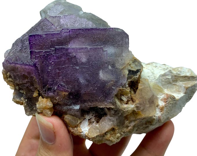 Beautiful Purple Color Fluorite Specimen 550g