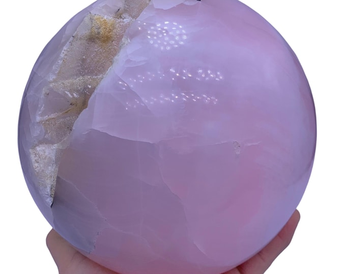 Top Quality Pink Color Mangano Calcite Ball, Sphere, Fluorescent Calcite Ball, Mangano Sphere, Pink Calcite Ball, Calcite Sphere 9 Kg