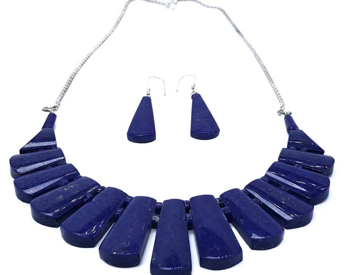 Beautiful 7 Types Of Natural Lapis Lazuli Hand Made Necklaces