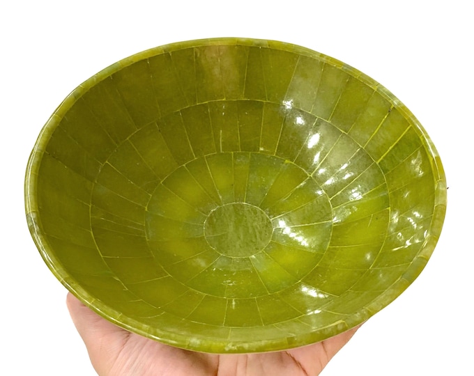 Green King Shah Maqsood Jade Round Bowl 880 Grams