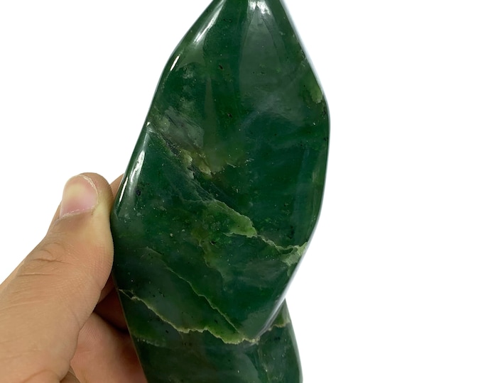 367g Best Parrot Green Nephrite Jade Free Form, Nephrite Jade Free Form, Nephrite Jade Display, Nephrite, Nephrite Jade, Jade Stone, Jade