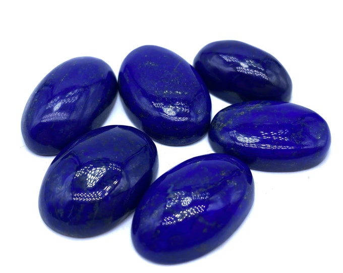 50 Grams Beautiful Blue Lapis Lazuli Oval Shape Cabochons