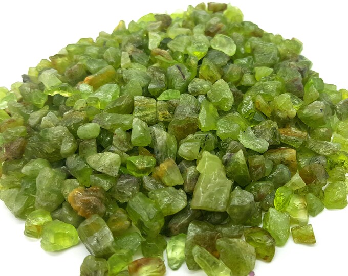 400 Grams Beautiful Green Color Peridot Natural Rough Lot For Jewelry