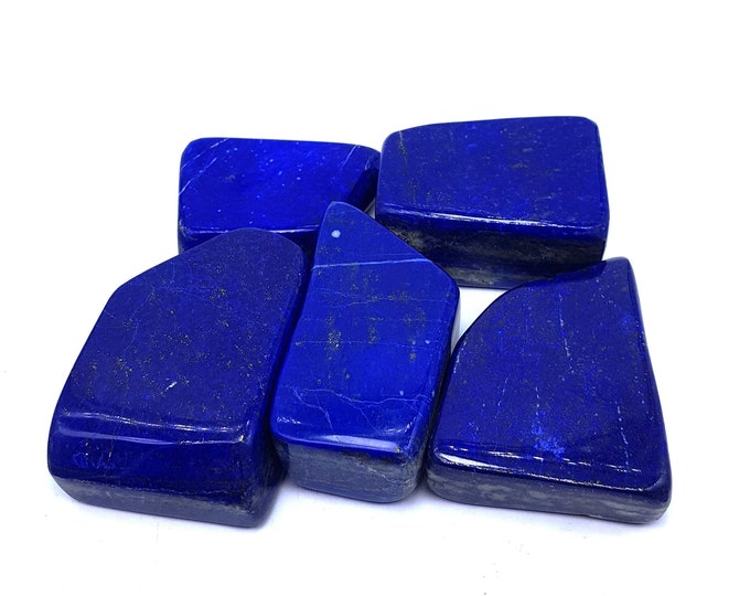 Stunning Lapis Lazuli High Quality Free Form Tumble 5 pieces