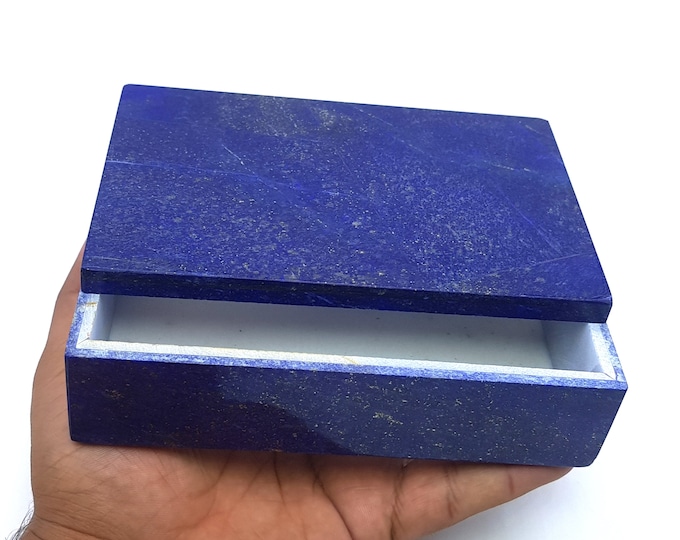 660 Grams Lapis Lazuli Beautiful Jewellery Box 145x94x42mm