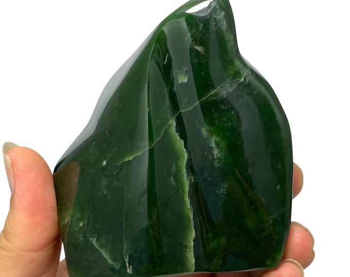 AAA Quality Green Nephrite Jade Free Form Display (490g)