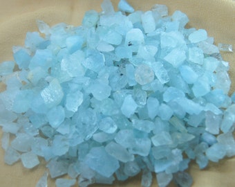350 Grams Natural Aquamarine Rough: Small Raw Crystals