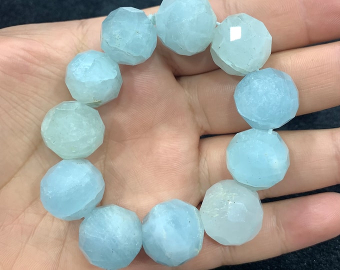 Natural Best Quality Sky Blue Aquamarine Bracelet, Aquamarine Bracelet, Aquamarine Beads Bracelet, Aquamarine, Aquamarine Blue Bracelet, 88g