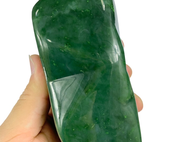 880g Best Quality Green Nephrite Jade Free Form, Nephrite Jade Free Form, Nephrite Jade Display, Nephrite, Nephrite Jade, Jade Free Form