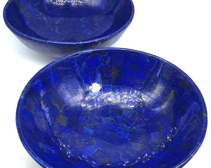 Lapis Lazuli Pair Bowls 1730 Grams