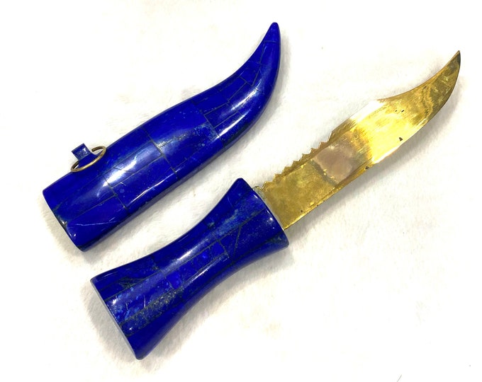 Top Quality Beautiful Lapis Lazuli Sword, Lapis Lazuli Sword, Lapis Decoration Sword, Lapis Stone Sword, Lapis Knife, Lapis Lazuli 750g