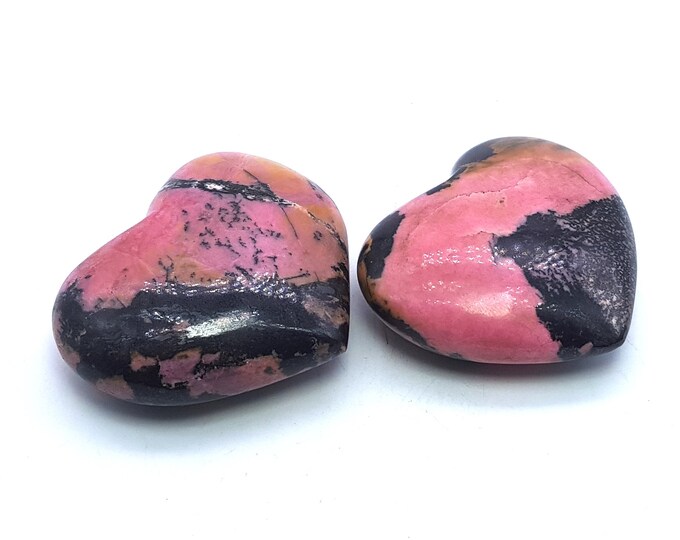 Pink Color Beautiful Rhodonite Hearts 245 Grams