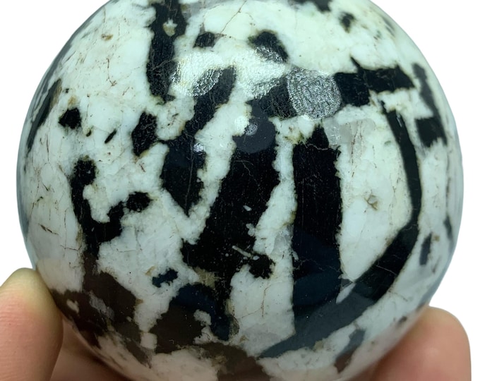 Black Tourmaline on Quartz Sphere, Black Tourmaline Ball, Tourmaline Ball, Black Tourmaline Crystal Ball, Afghanistan Gemstone Ball, 75 mm