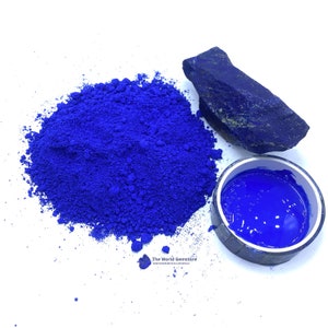 Natural Lapis Lazuli Pigment: Deep Blue Stone Powder
