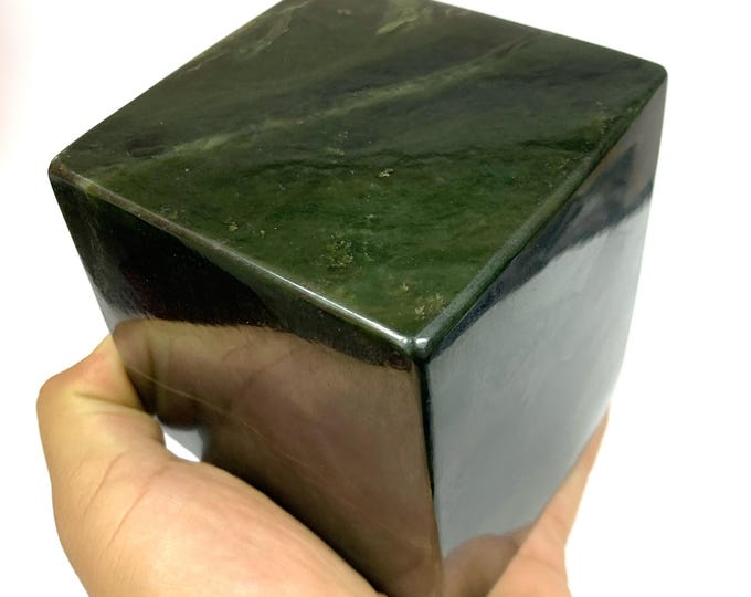 4.62 Lbs Best Quality Dark Green Color Nephrite Jade Cube, Jade Stone, Jade Cube, Nephrite Jade, Nephrite Cube, Nephrite Jade Cubic Piece