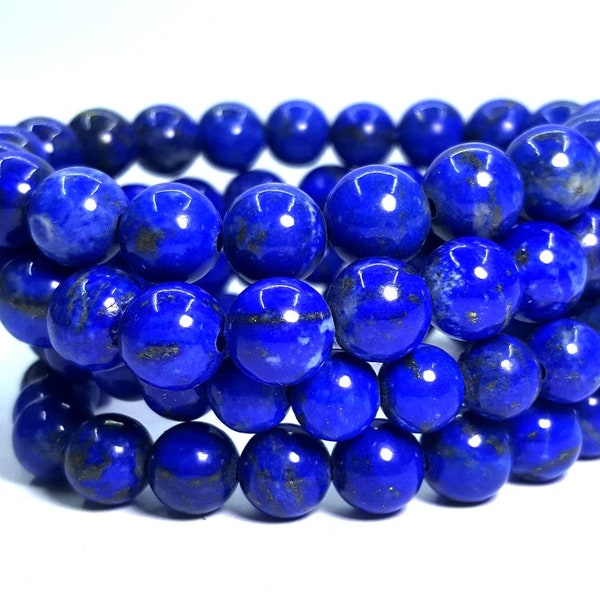 Wow Beautiful Lapis Lazuli Best Quality Beads Bracelets 5 Pieces Hand Made #Afghanistan