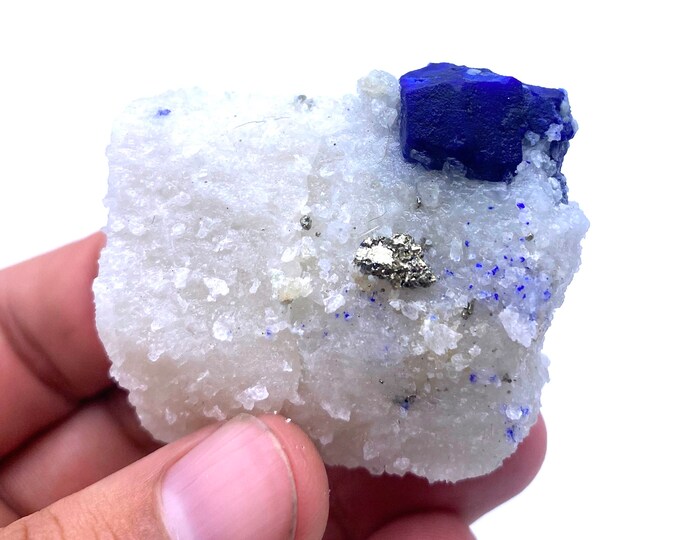 67 Grams Beautiful Blue Lapis Lazurite On Matrix Specimen From Badakhshan Afghanistan