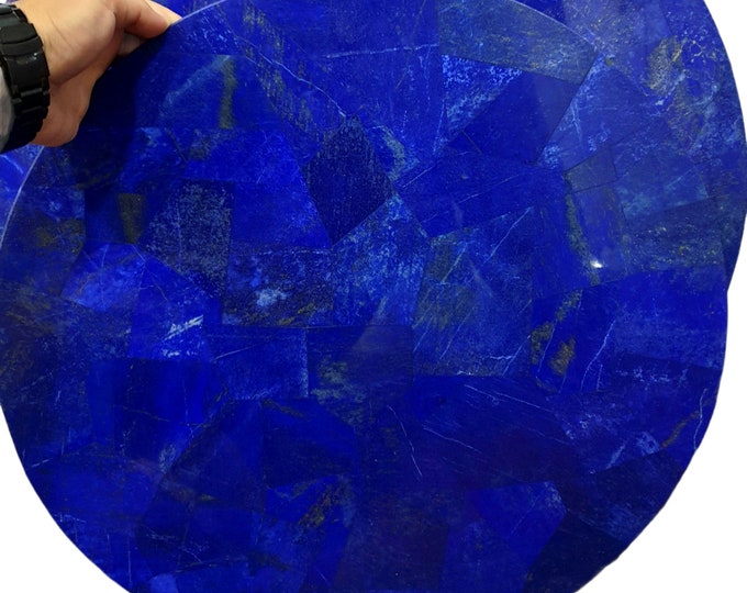 20 Inches Lapis Lazuli Table,Lapis Table Top,Lapis Stone Table,Lapis Stone Table Top,Lapis Stone,Lapis Round Table,Round Lapis Table
