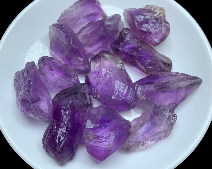 138g Raw Purple Amethyst Lot: South African Rough Crystals