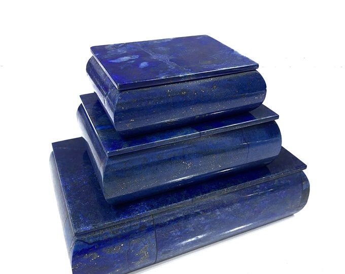 Lapis Lazuli, Lapis Lazuli Boxes, Lapis Lazuli Boxes Set, Lapis Box Set, Lapis Lazuli, Lapis Lazuli Box, Lapis Box, Lapis Stone Box, 1880g
