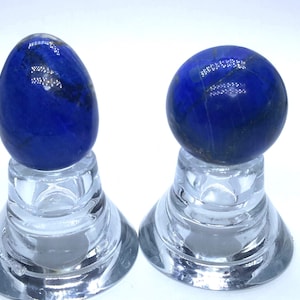 Lapis Lazuli Sphere and Egg Set - Afghanistan Origin