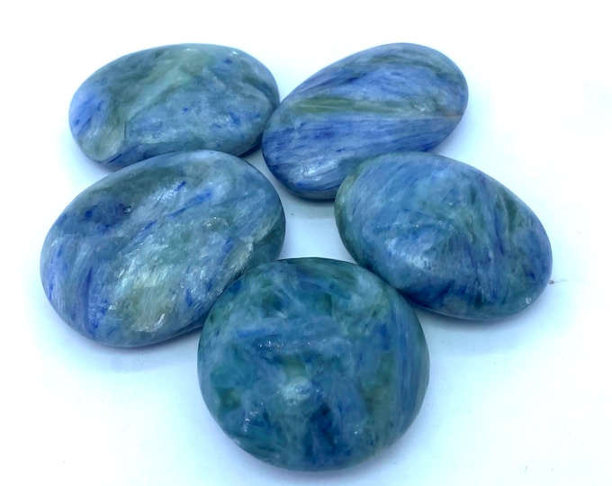 Beautiful Kyanite Gemstone Palms, Kyanite Palms, Kyanite Palms, Kyanite Stone Palms, Kyanite, Kyanite Palm Stone, Kyanite Palm Stones 370g