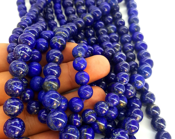Beautiful Quality Natural Lapis Lazuli 8'mm to 12'mm Beads 6 Strands