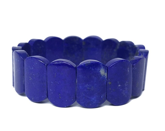 Natural Lapis Lazuli Natural Color Bracelet 58 mm
