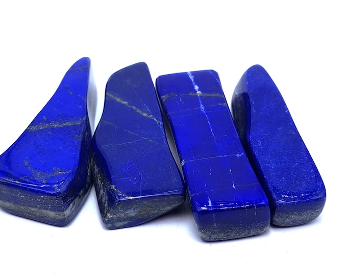 Gorgeous Lapis Lazuli High Quality Free Form Tumble 4 pieces