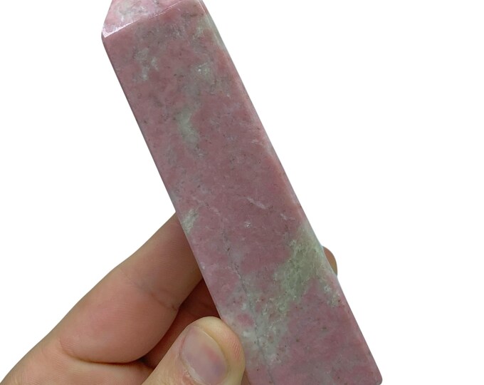 Polished Red Rhodochrosite Tower/Obelisk -Afghanistan Gemstone (299 Grams)