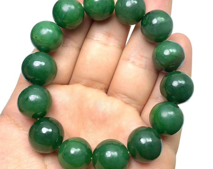 Beautiful AAA Quality Top Green Nephrite Jade Bracelet, Nephrite Jade Bracelet, Green Nephrite Jade Bracelet, Green Jade Bracelet, Nephrite