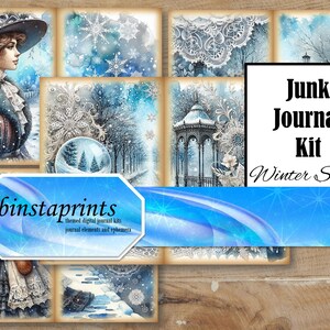 Vintage Winter Journal Kit: December Daily, January Daily (Digital Download)