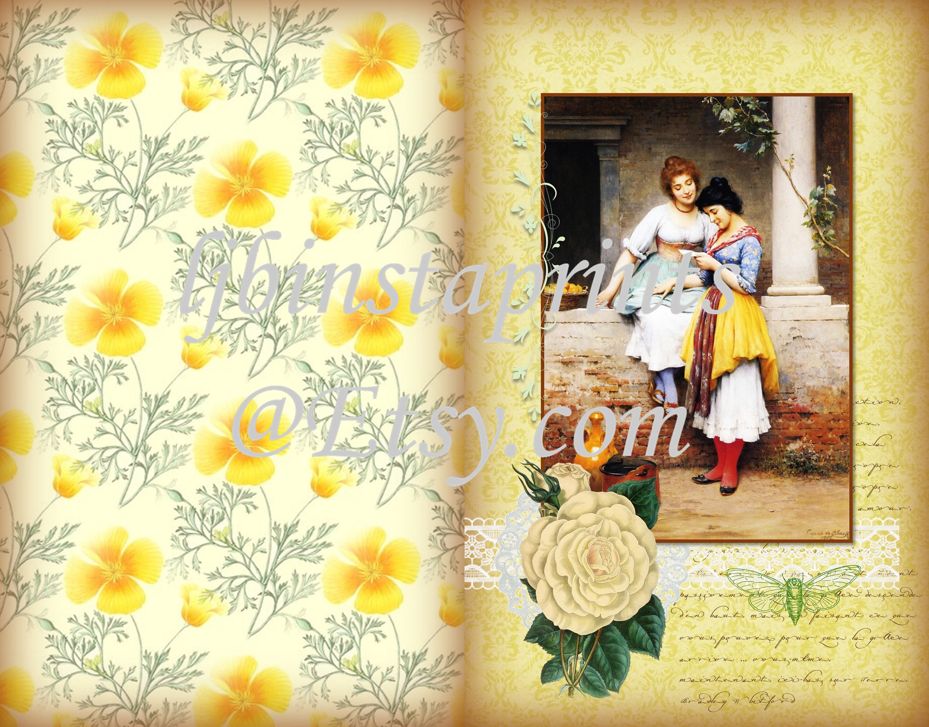 Love Letters Junk Journal Kit Vintage Love Letters Junk Etsy