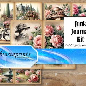 1960 Patricia Lane Journal Kit, Vintage Journal Kit, Journal Digital Kit, Junk Journal Supply, Instant Download