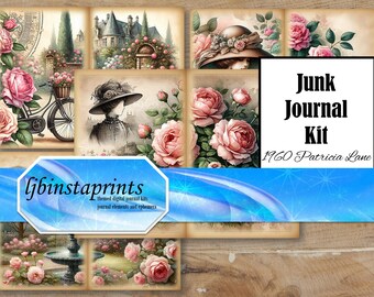 Vintage 1960 Patricia Lane Junk Journal Kit (téléchargement numérique)