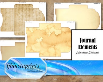 Envelope Bundle, Journal Envelopes, Digital Journal Envelopes, Journal Supply, Envelopes for Journals, Instant Download