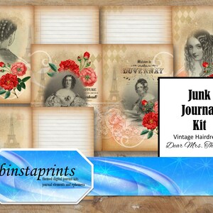 Vintage Hairdresser Journal Kit: DIY Ephemera (Digital Download)