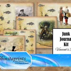 Vincents Reef Journal Kit, Fisherman Journal Kit, Fishing Journal Kit, Digital Journal Kit, Outdoor Sports Journal Kit, Instant Download