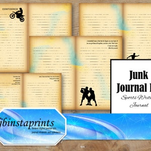 Sportjournaalkit, sportjournaalkit, sportliefhebber Journal Kit, student Journal Kit, Instant Download