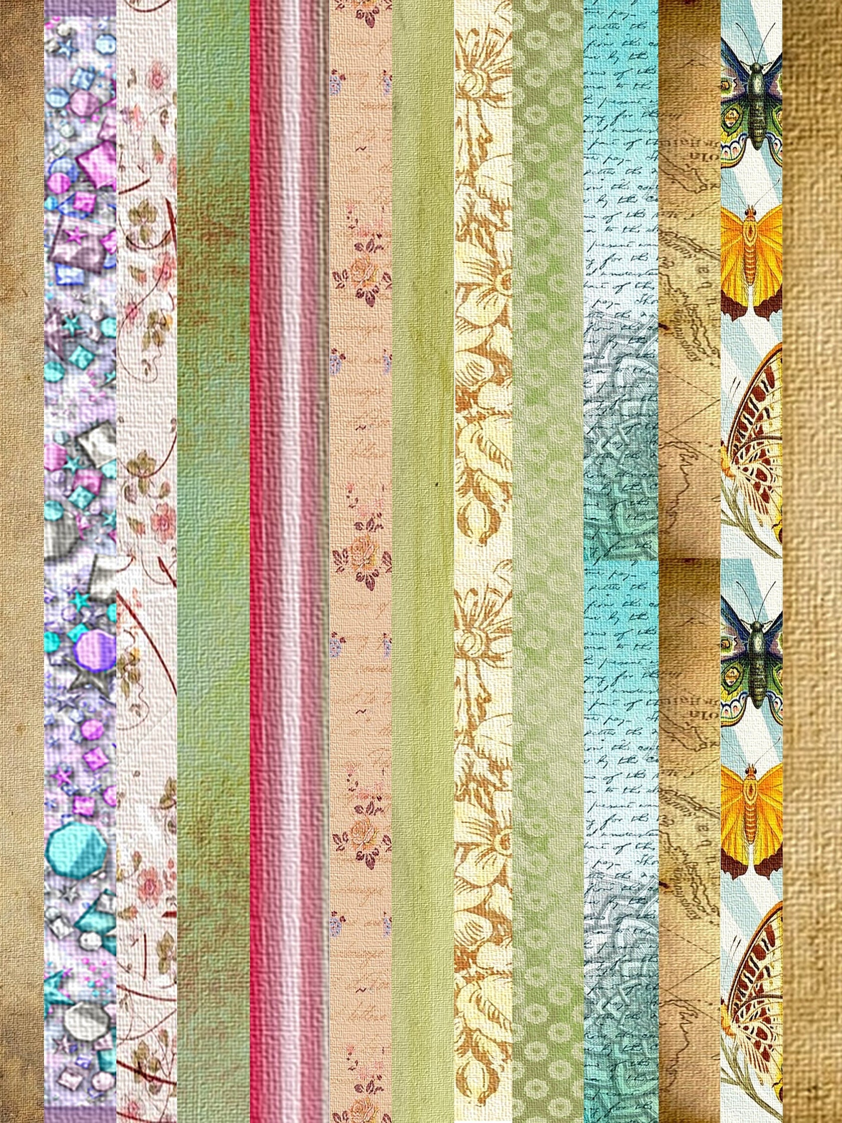 Washi Tape Printable, Junk Journal Printable, No. 92 