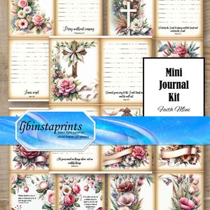 Faith Mini Junk Journal Kit: Biblical Verse Pocket Journal (Instant Download)