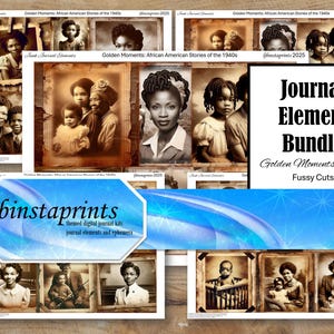 Lot de coupes difficiles Golden Moments des années 1940, éléments de journal ethniques, éléments de journal afro-américains, éléments de journal noir, téléchargement immédiat