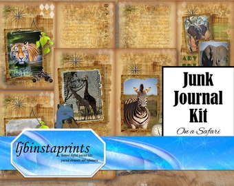 Safari Journal Kit, Africa Journal Kit, Journal Kit, Travel Journal Kit, Digital Journal Kit, Instant Download
