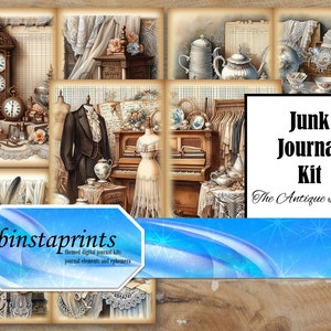 Antique Shoppe Junk Journal Kit: Vintage Ephemera (Digital Download)