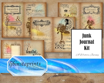 A Writers Journey Journal Kit, Writing Journal Kit, Junk Journal Kit, Digital Journal Kit, Instant Download