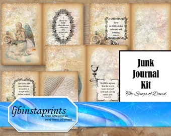 Songs of David Journal Kit, Psalms Journal Kit, Faith Journal Kit, Christian Journal Kit, Digital Journal Supply, Isolation Journal Kit