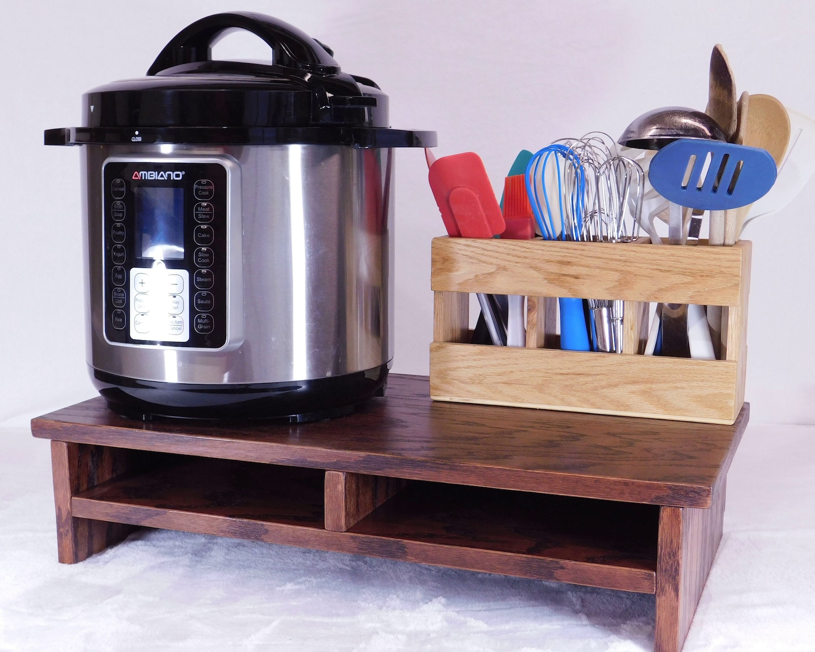 Kitchen Appliance Stand with Storage Handmade Wood Furniture Etsy