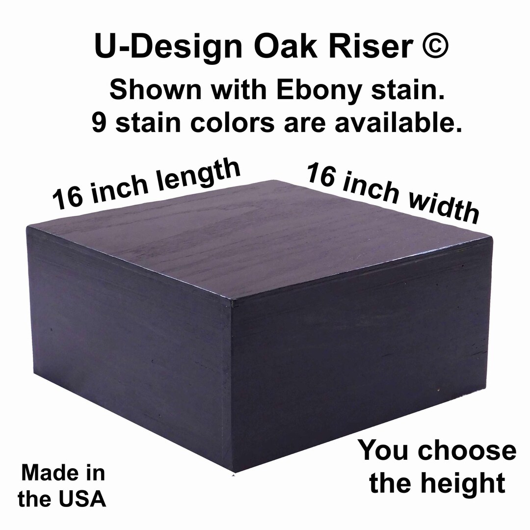 Oak Riser 16 X 16, You Choose the Height, Plinth, Centerpiece, Wedding ...